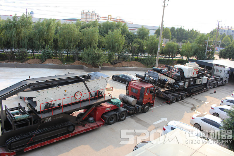 履帶式移動(dòng)石子破碎生產(chǎn)線發(fā)貨圖