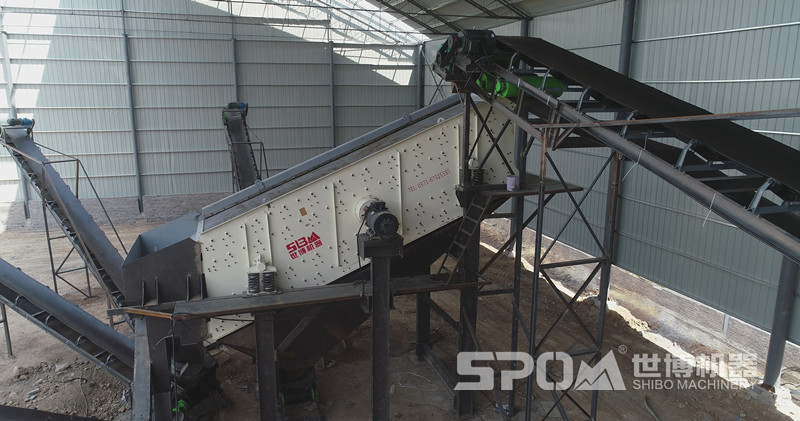 砂石料干篩機安裝現(xiàn)場，室內