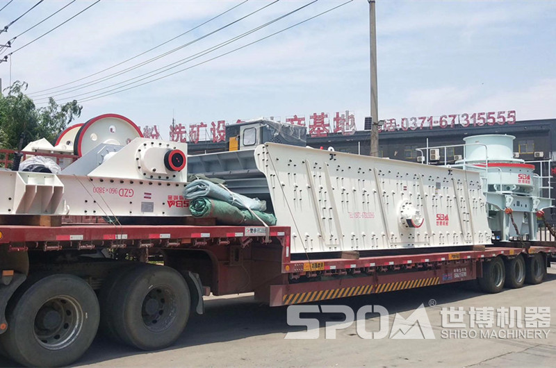 給料機、振動篩、沖擊式制砂機發(fā)貨