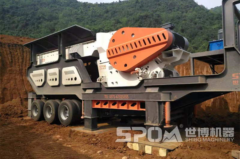 礦用大型移動破碎站，輪胎顎破移動站