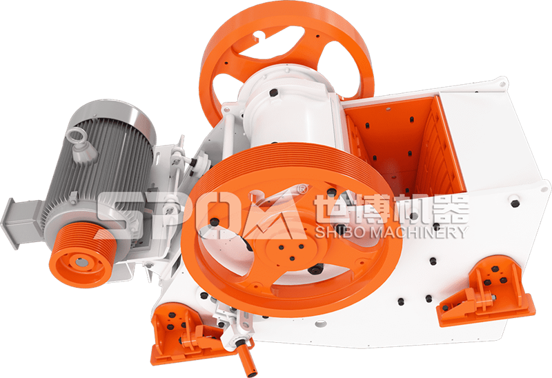 歐版顎式碎石機(jī)的V型破碎腔，進(jìn)料口俯拍圖